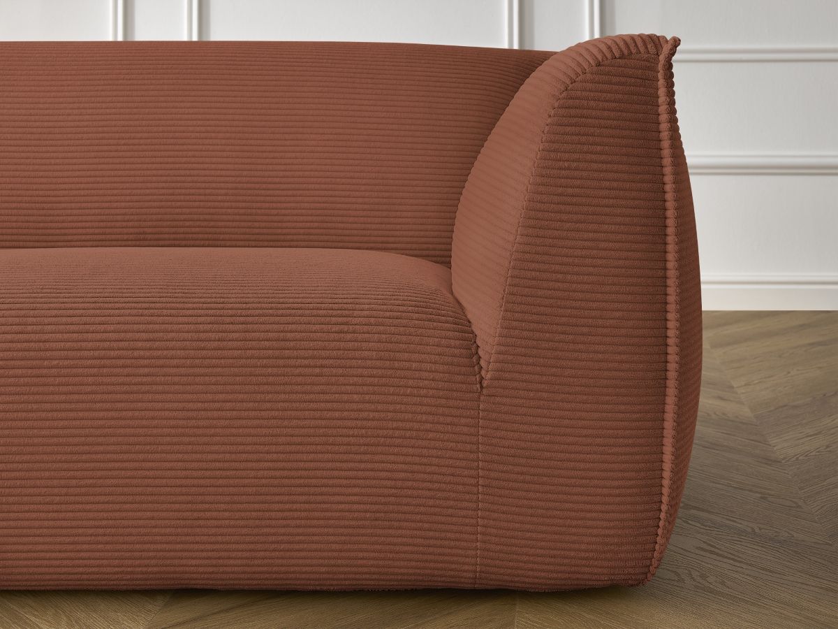 Bobochic Giorgia Sofa 3-Sitzer Cordsamt Orange