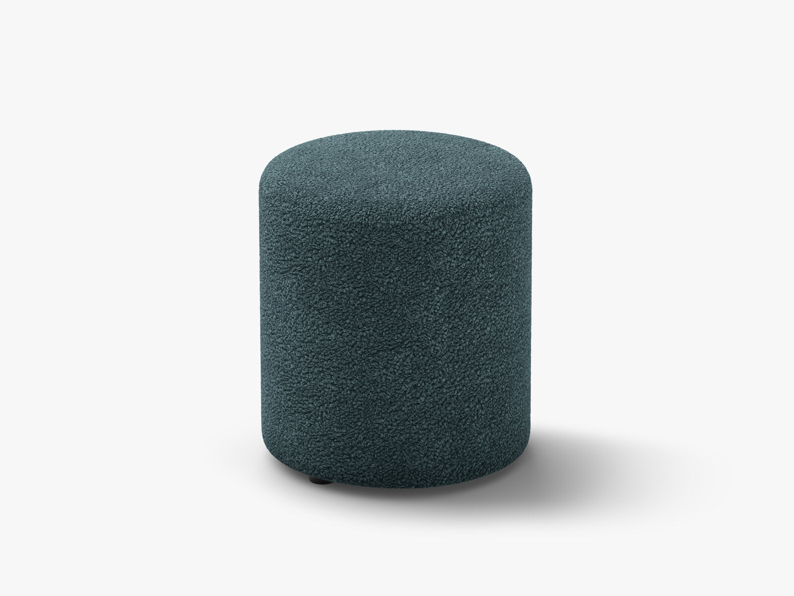 Micadoni Pouf Dia 40cm Boucle Rolf Petrol