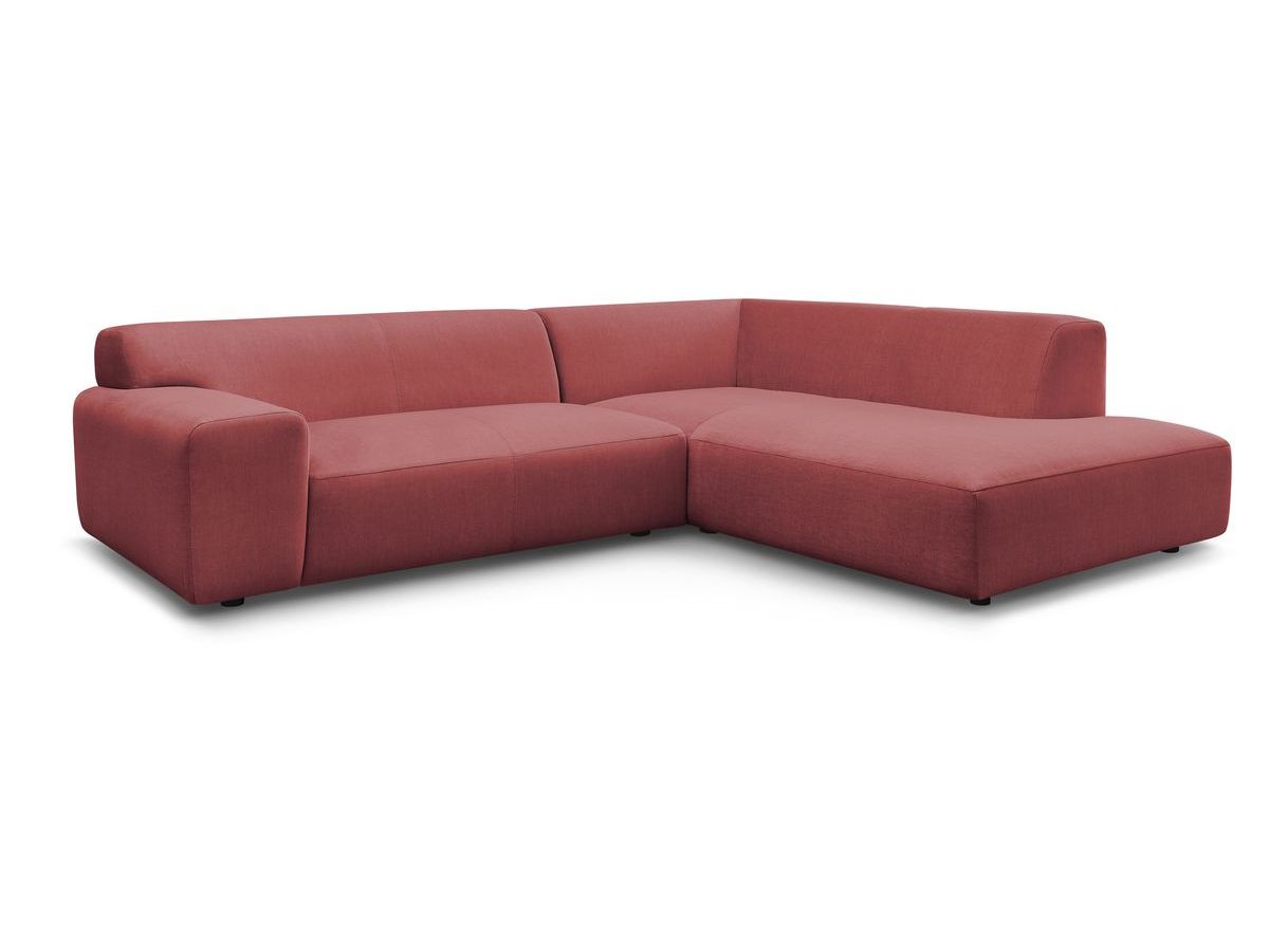 Bobochic Lavena Ecksofa 272 × 220 cm Samt Orange Ecke rechts