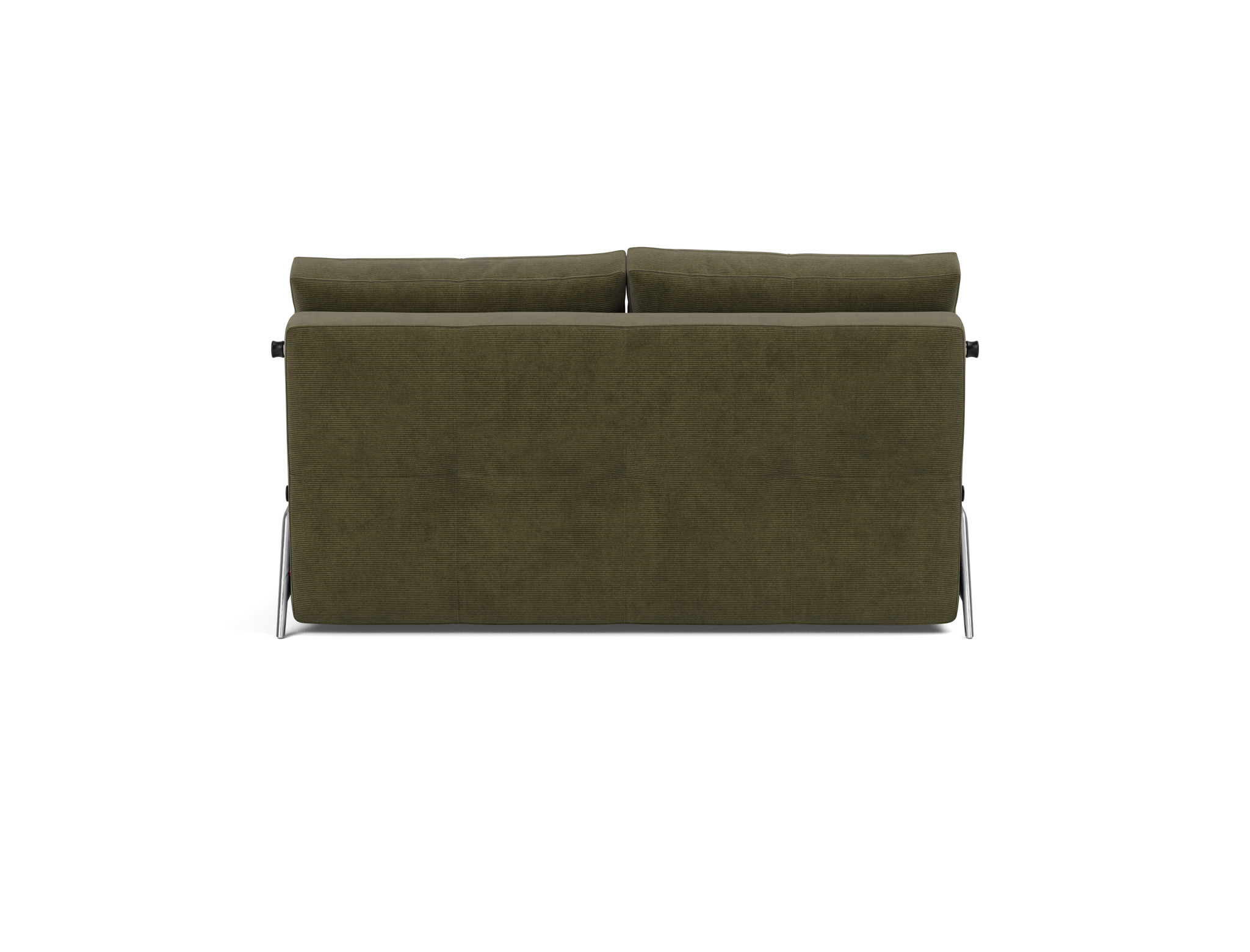 Schlafsofa Cubed 140 Kord Cordufine 316-Pine-Green Beine Aluminium