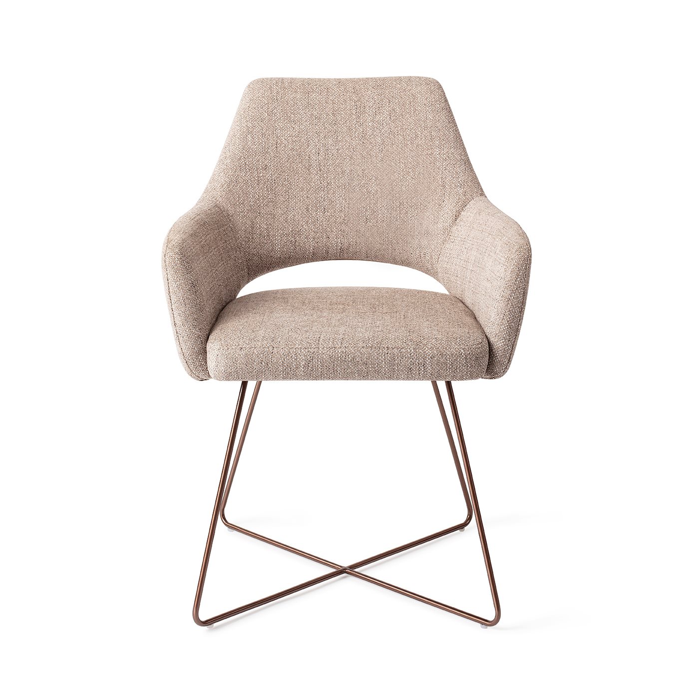 Jesper Home Esszimmerstuhl Yanai Biscuit-Beach Cross Rosa moebelfaktor