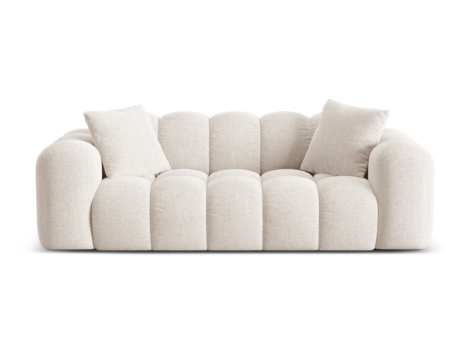 Cosmopolitan Design Sofa Treno 3-Sitzer Chenille Eden Helles Beige