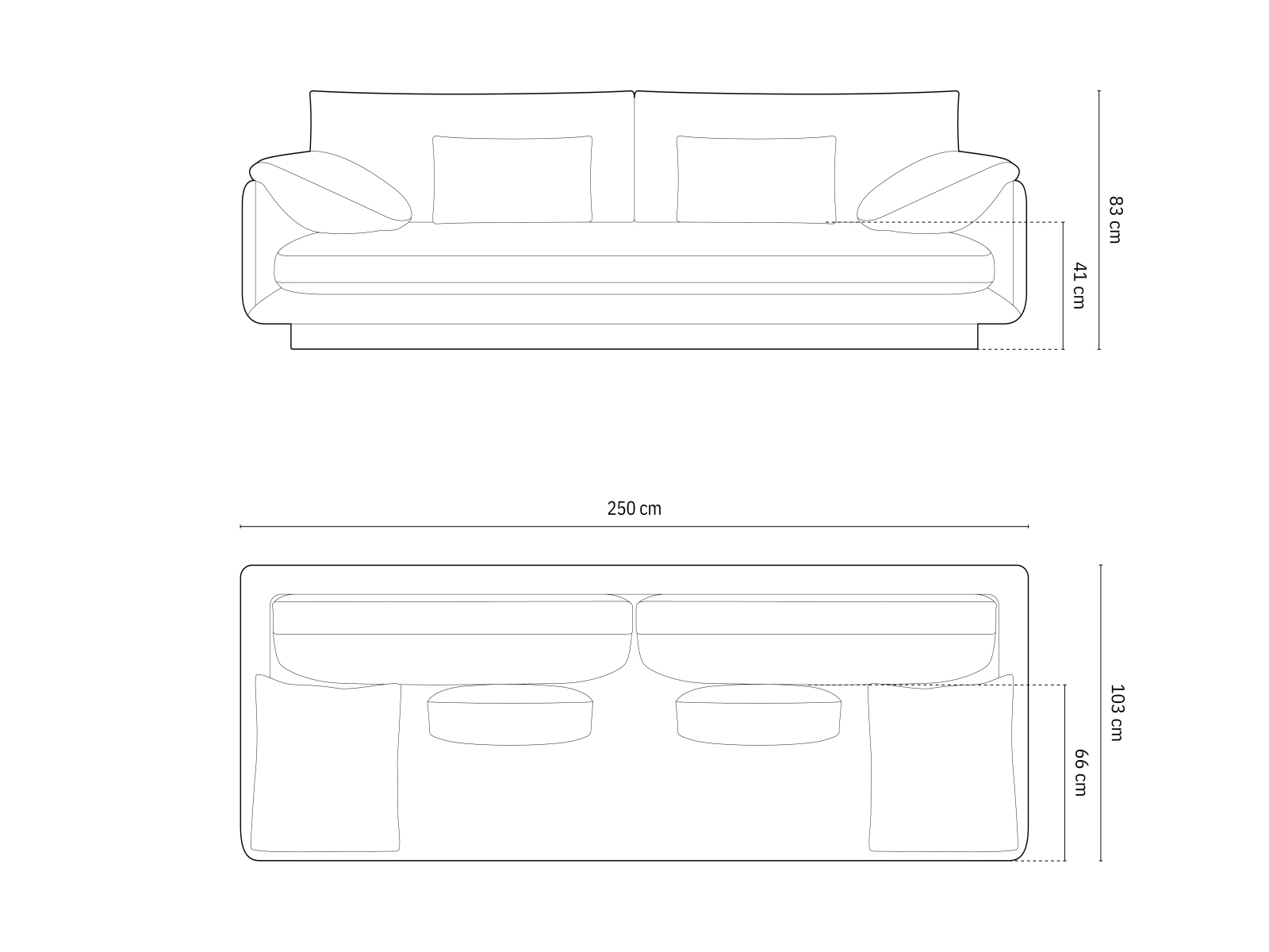 Micadoni Sofa Torino 4-Sitzer Samt Ebenholz