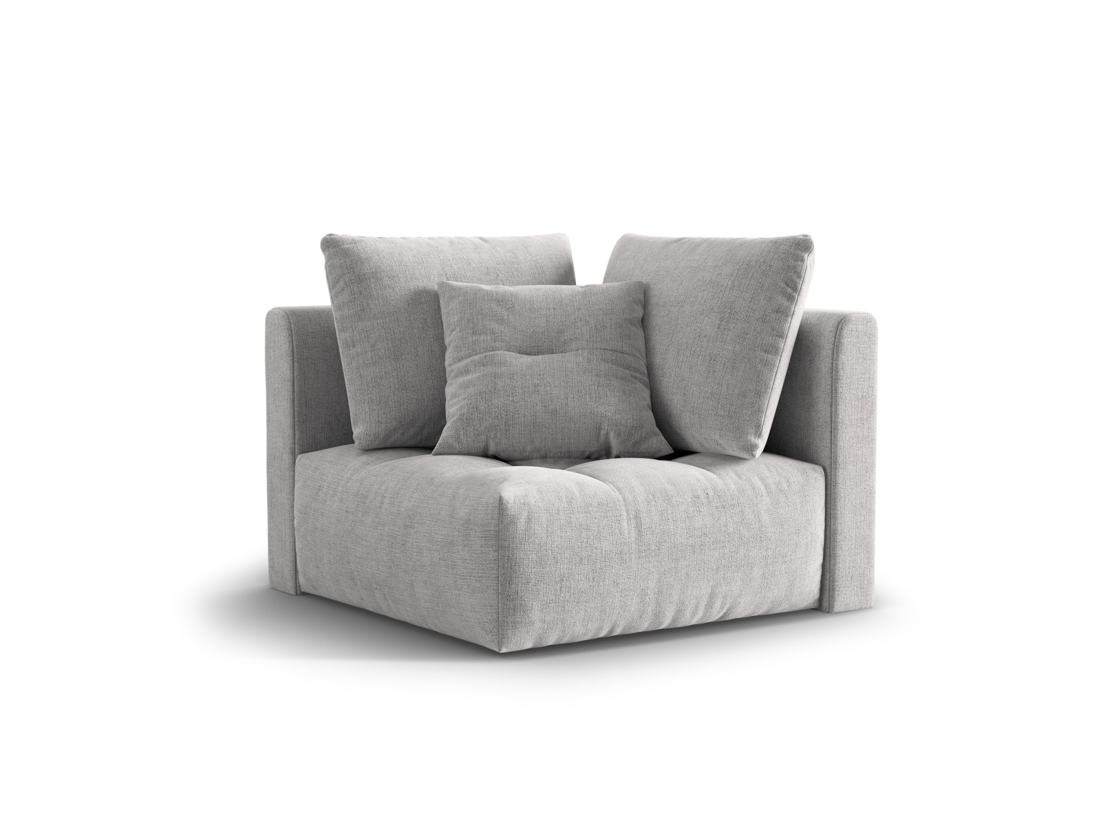Micadoni Symmetrisches Eckmodul Bloom Strukturierter Stoff City Silber