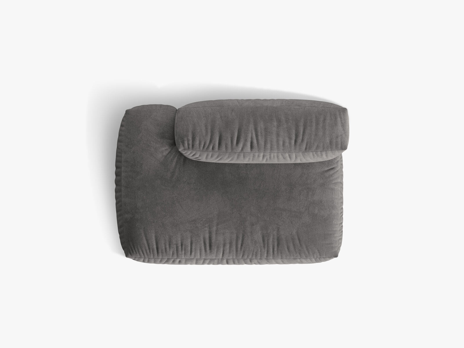Micadoni Ecksofa-Modul Martina 1-Sitzer Links Samt Grau