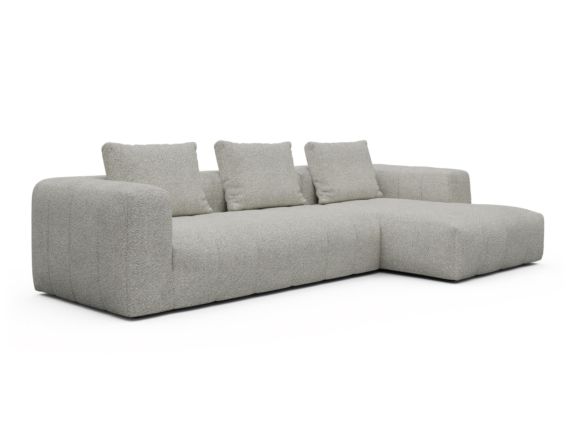 Hugo 2,5-Sitzer Armlehne links mit Chaiselongue Vanora-Warm-Sand moebelfaktor