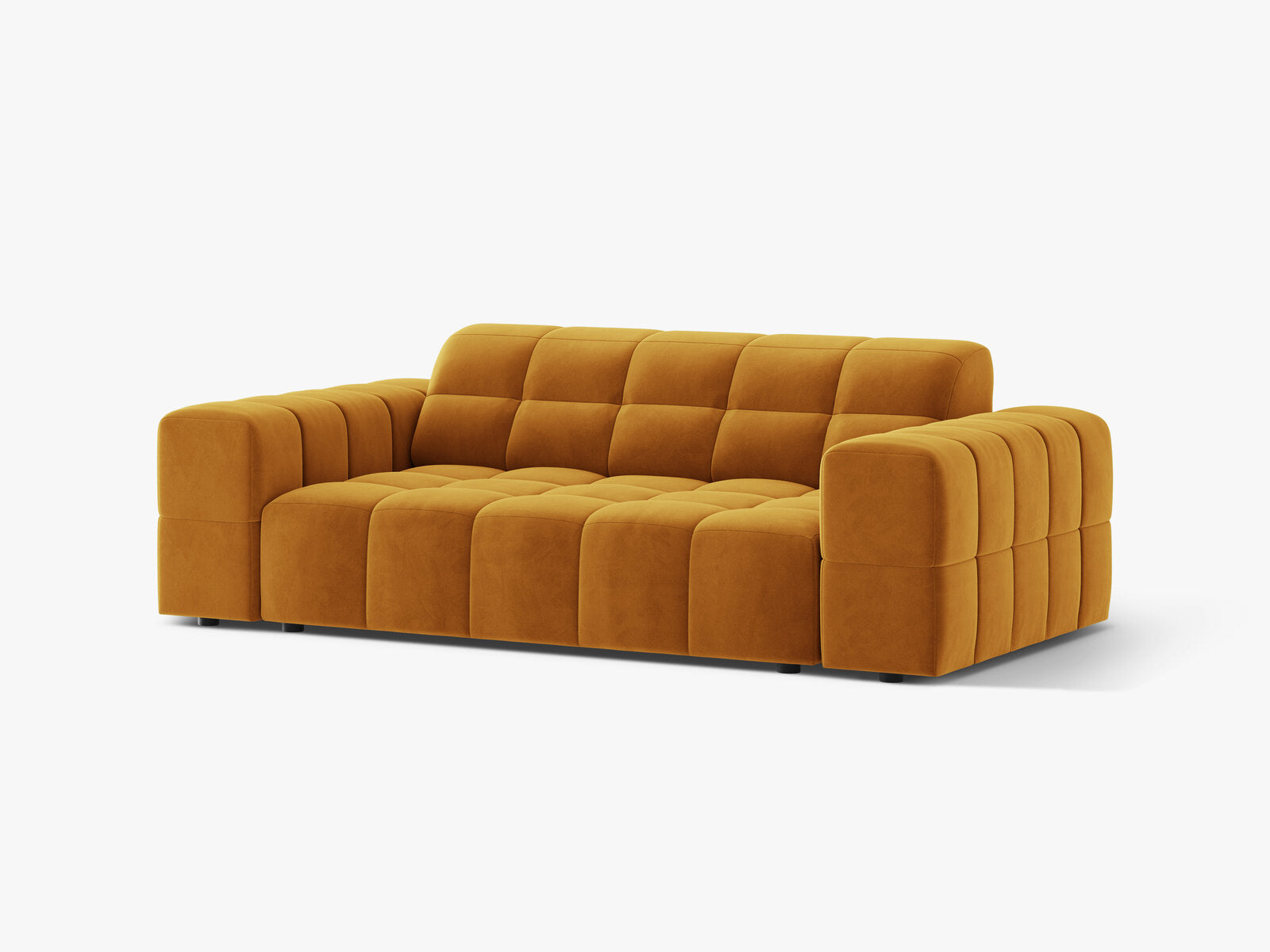 Micadoni Jennifer Sofa 2-Sitzer Samt Venus Gelb