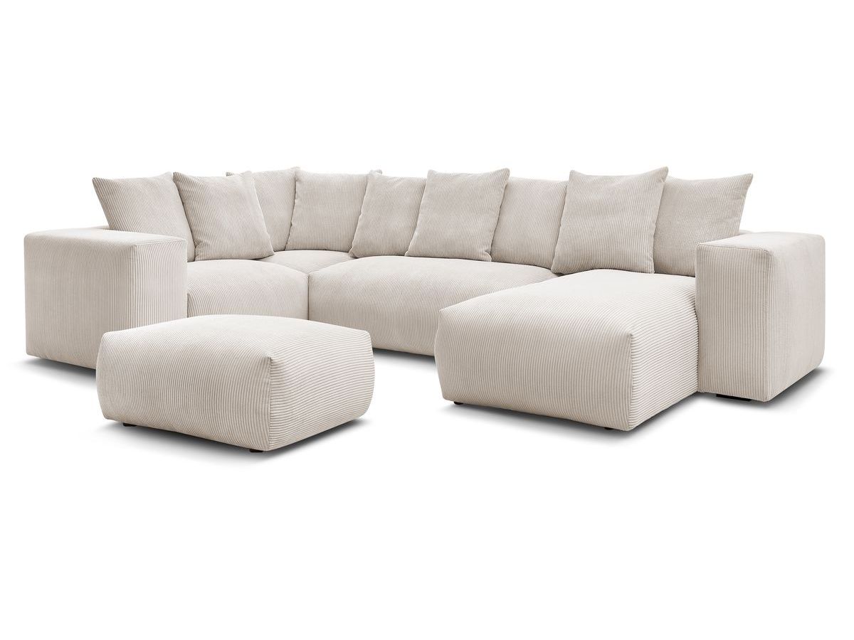 Bobochic Voltaire Wohnlandschaft mit Pouf 356 × 214 cm