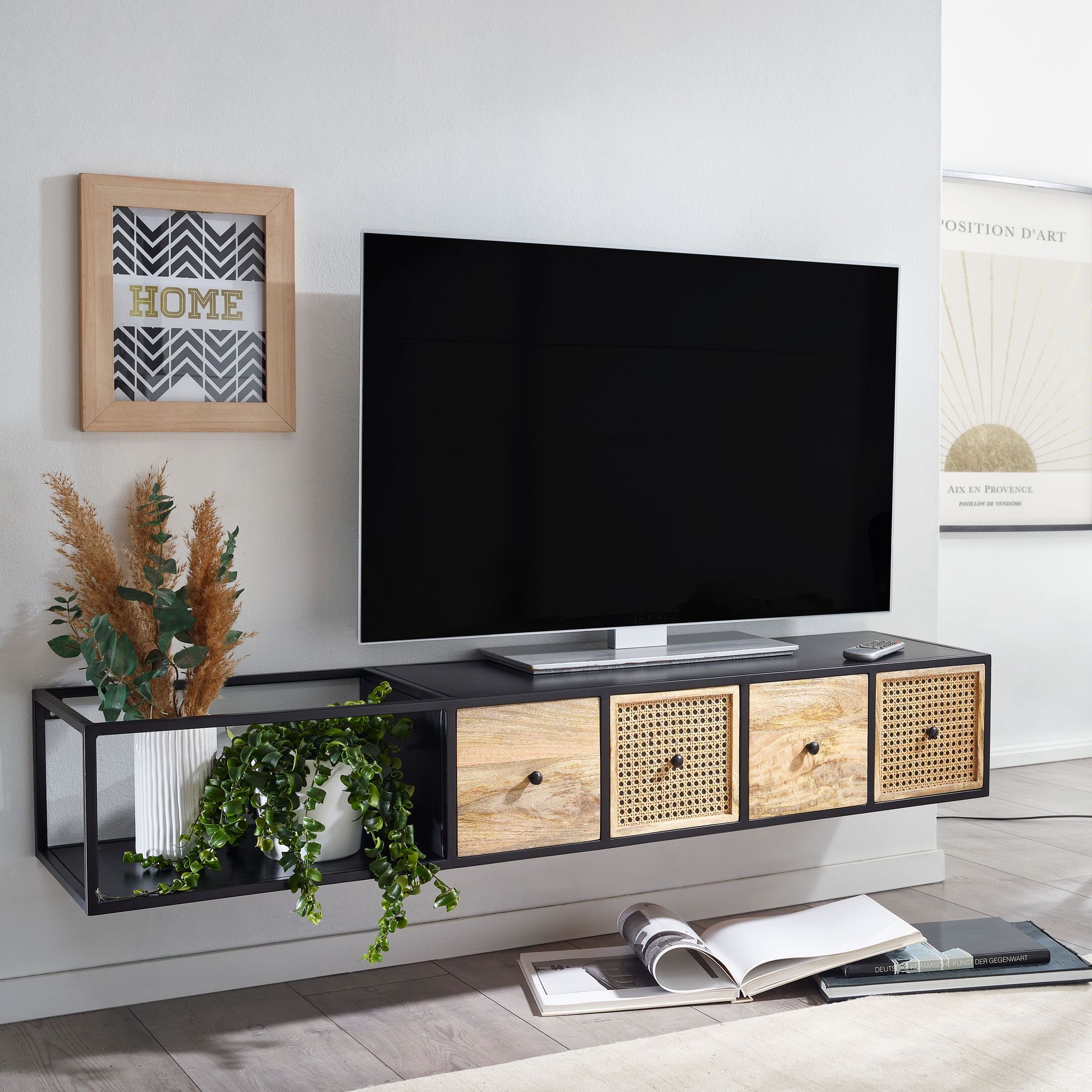 TV-Board Sigluvik Schwarz 150 × 35 × 25 cm