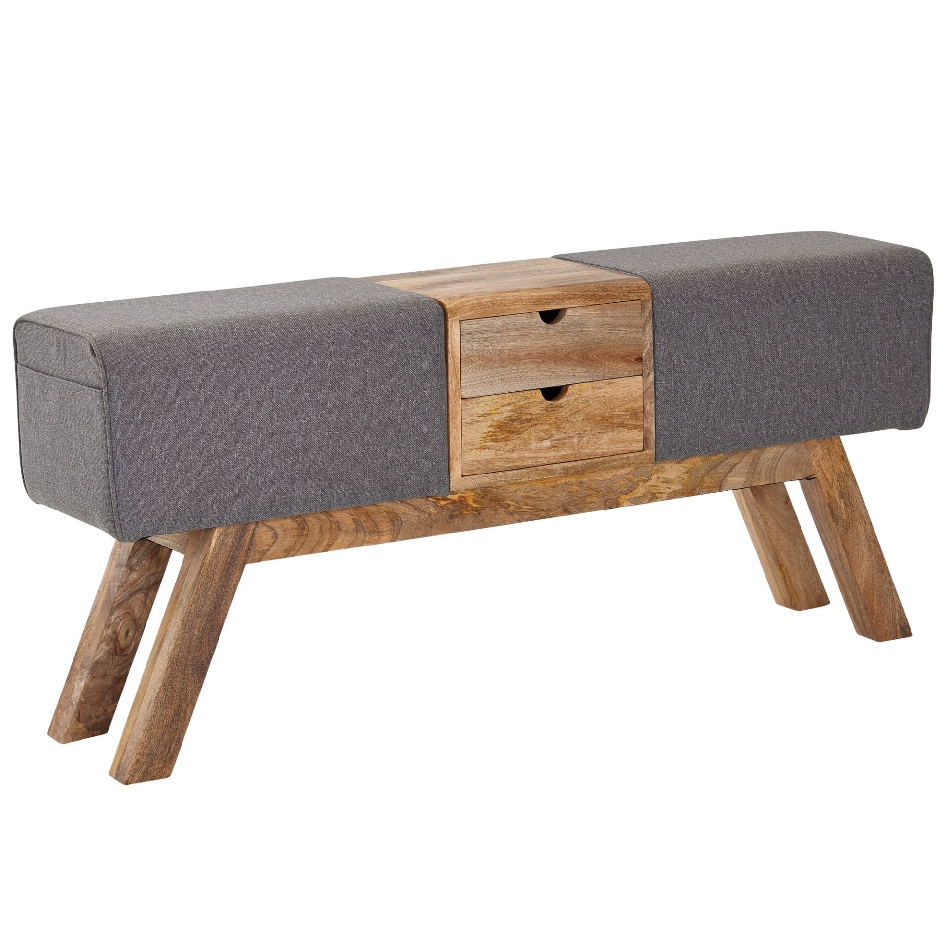 Sitzbank Hnifsdalur Stoff Grau 120 × 30 × 56 cm