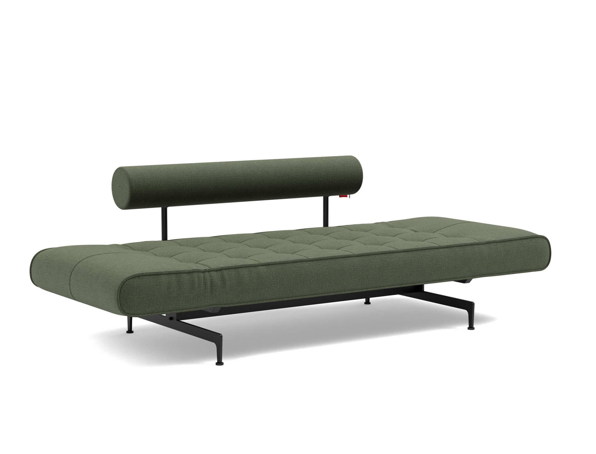 Tagesbett Ghia Chenille Esina 413-Olive-Green Beine Laser schwarz