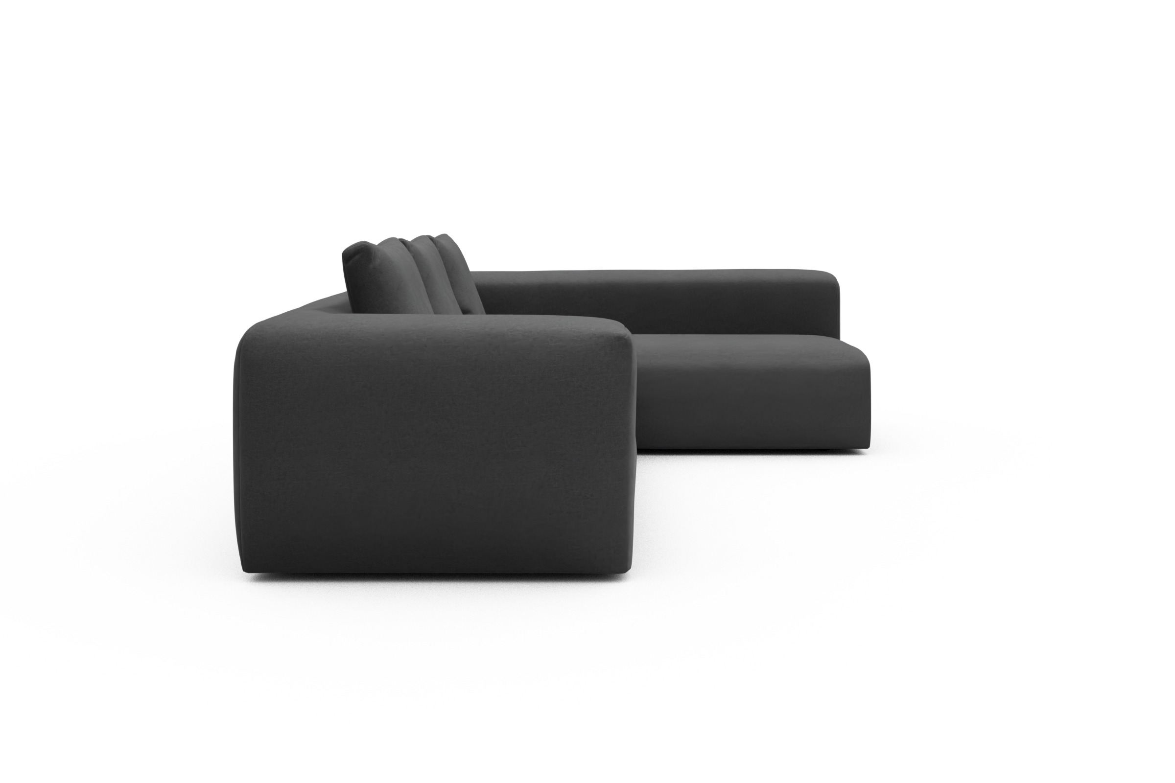 Ecksofa Fred 2x 2,5-Sitzer rechts offen Satya-Zinc