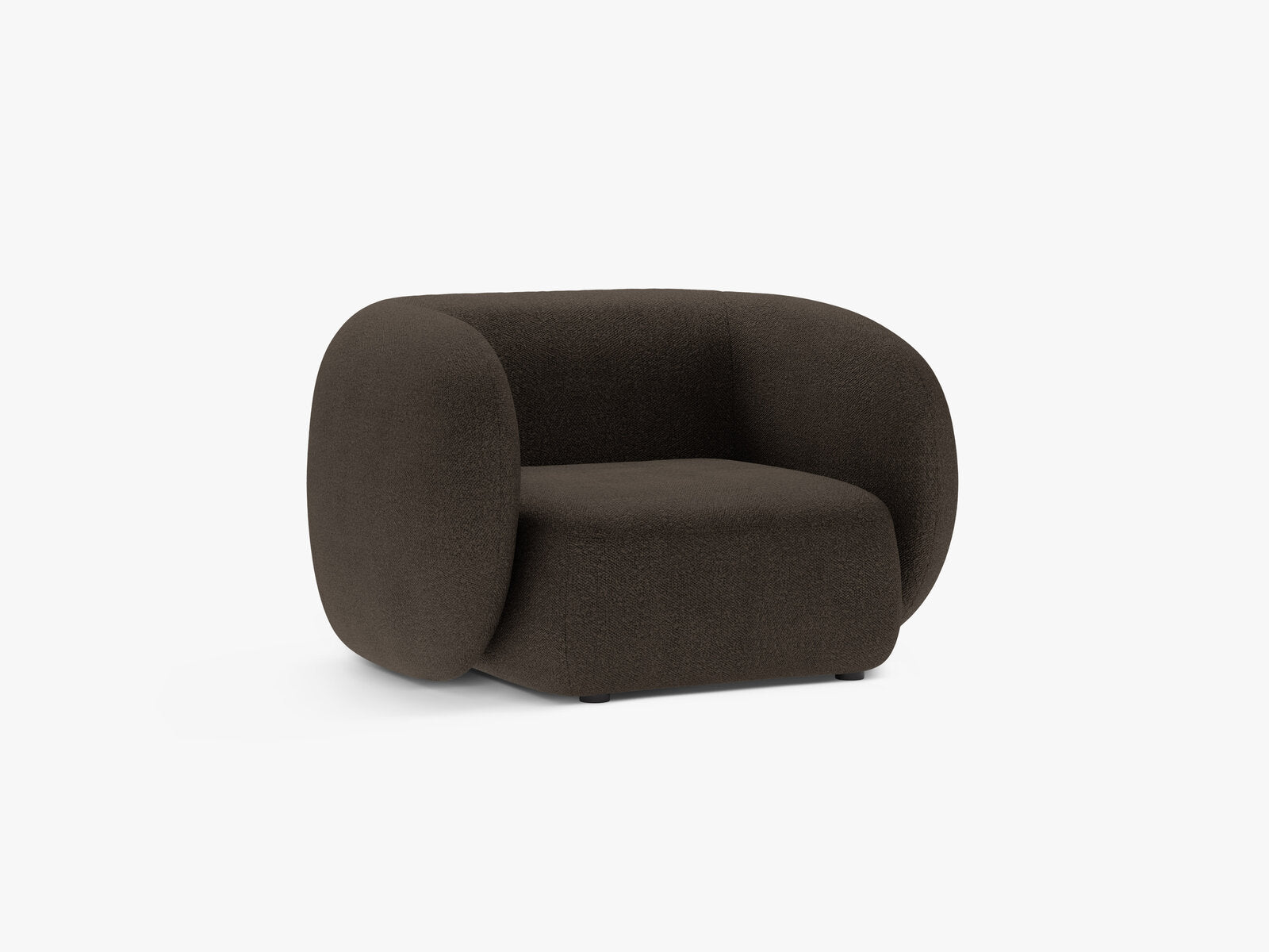 Micadoni Sessel Kate 1-Sitzer Boucle Baloo Braun