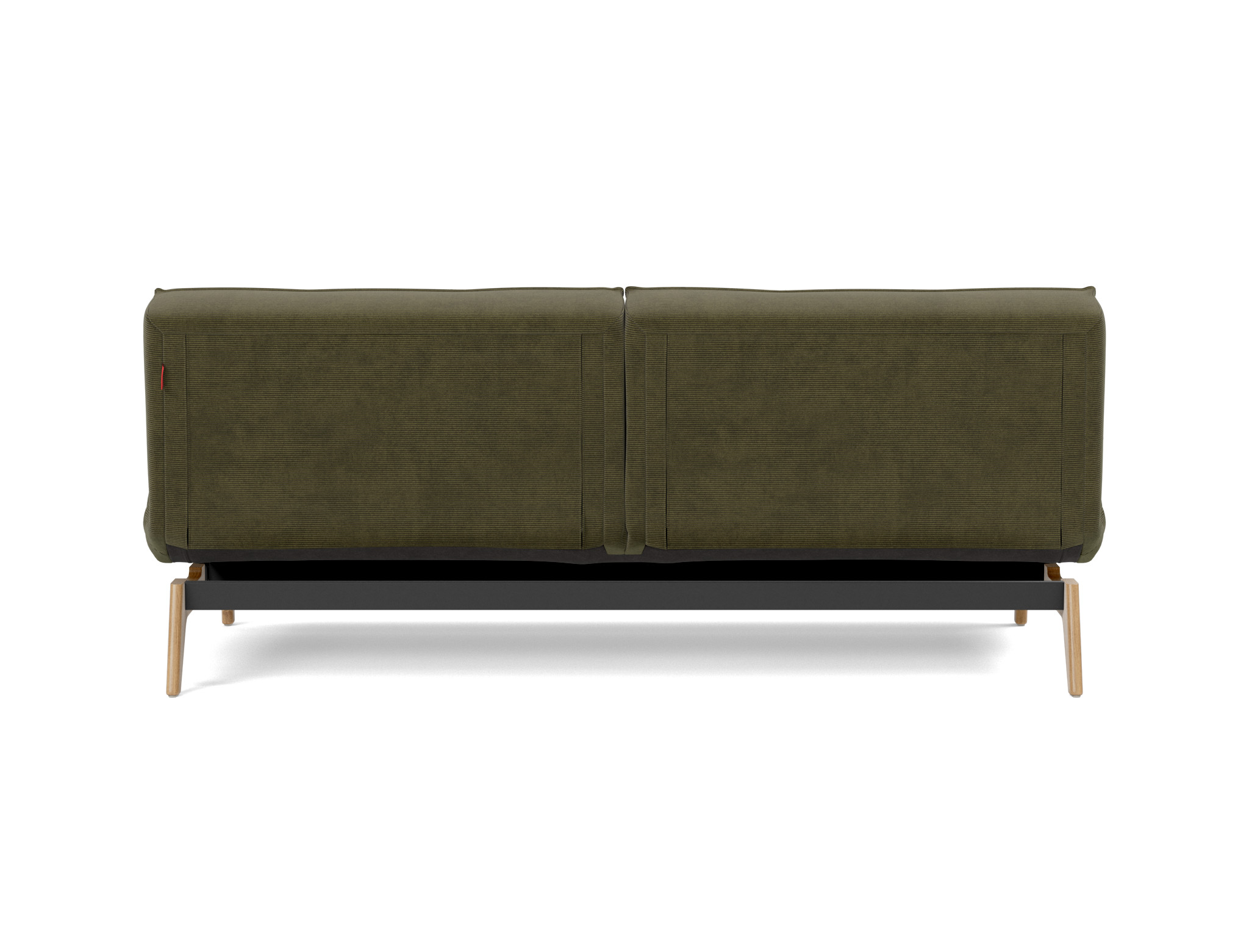 Schlafsofa Splitback Kord Cordufine 316-Pine-Green Beine Eiche