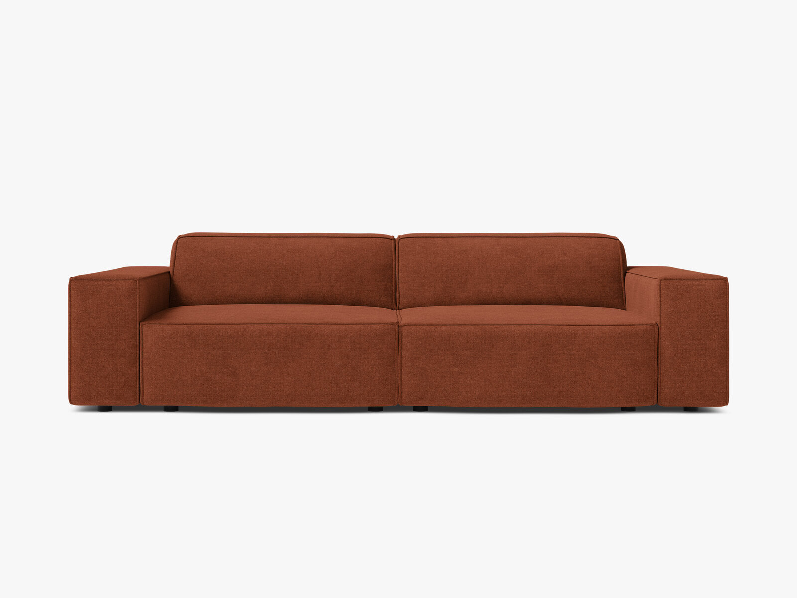 Micadoni 3-Sitzer Sofa Jodie Strukturierter Stoff Liberty Ziegel