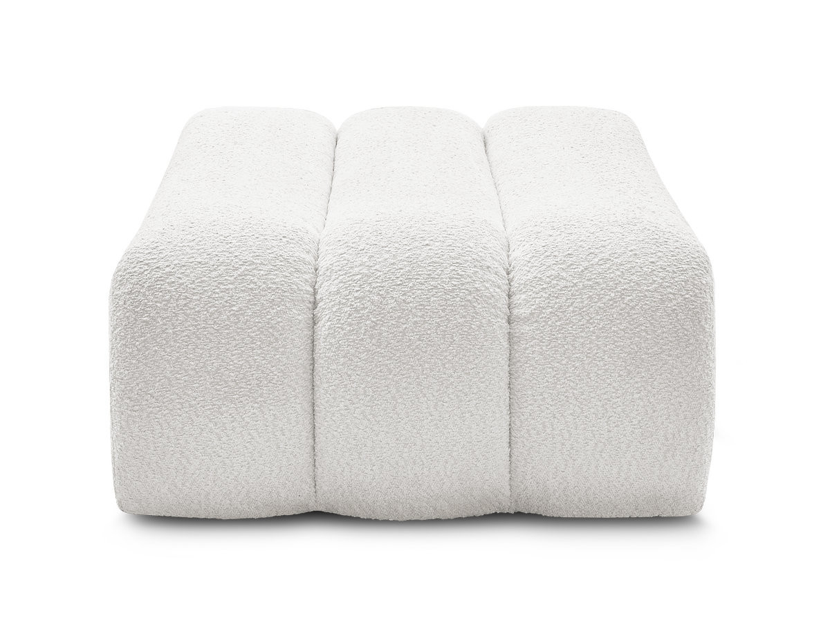 Bobochic Azra Pouf Bouclé-Stoff Weiß