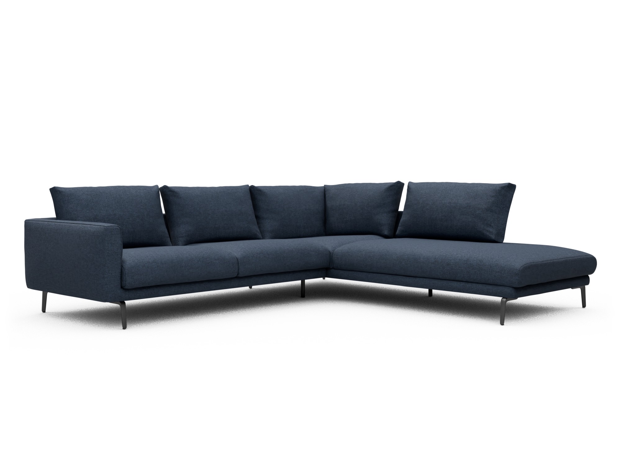 Skandi Home Ecksofa Karl Relax-Ecke rechts mit 2,5-Sitzer Sama-Deep-Blue moebelfaktor