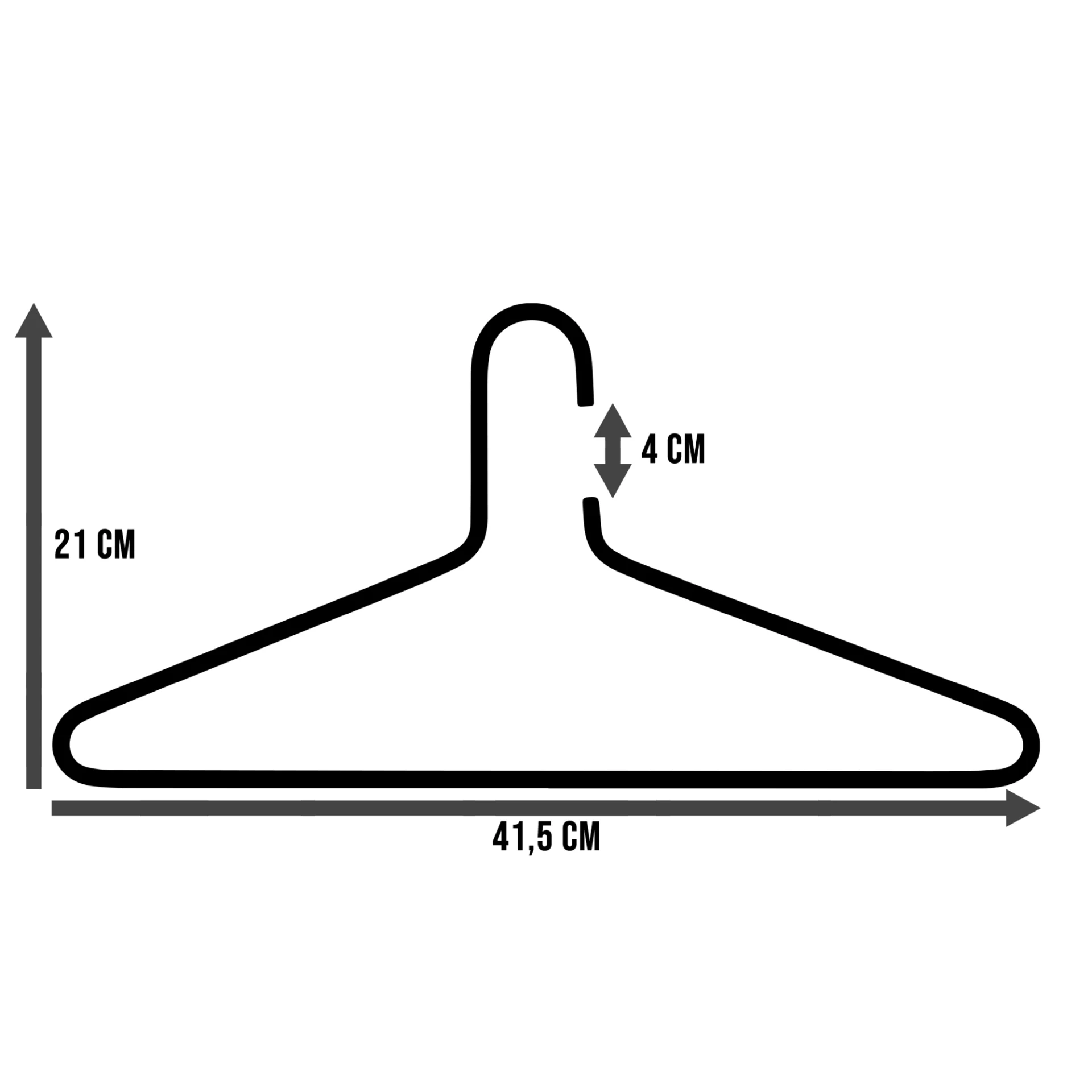 Spinder Design Senza 6 Kleiderbügel Schwarz