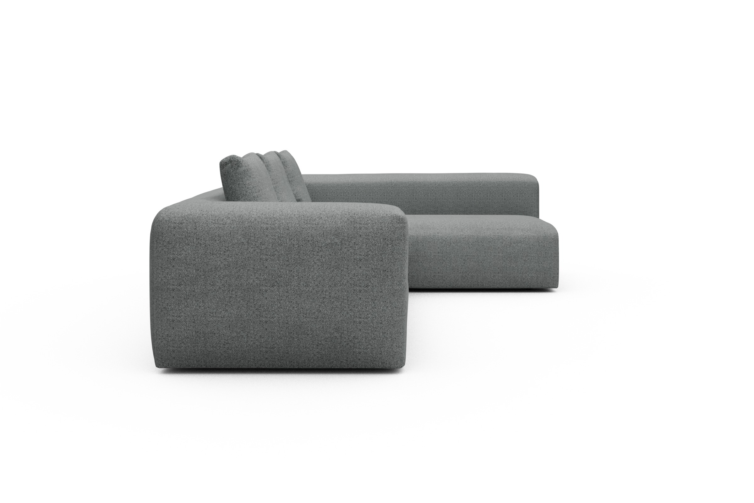 Ecksofa Fred 2x 2,5-Sitzer rechts offen Aivi-Gravet-Grey