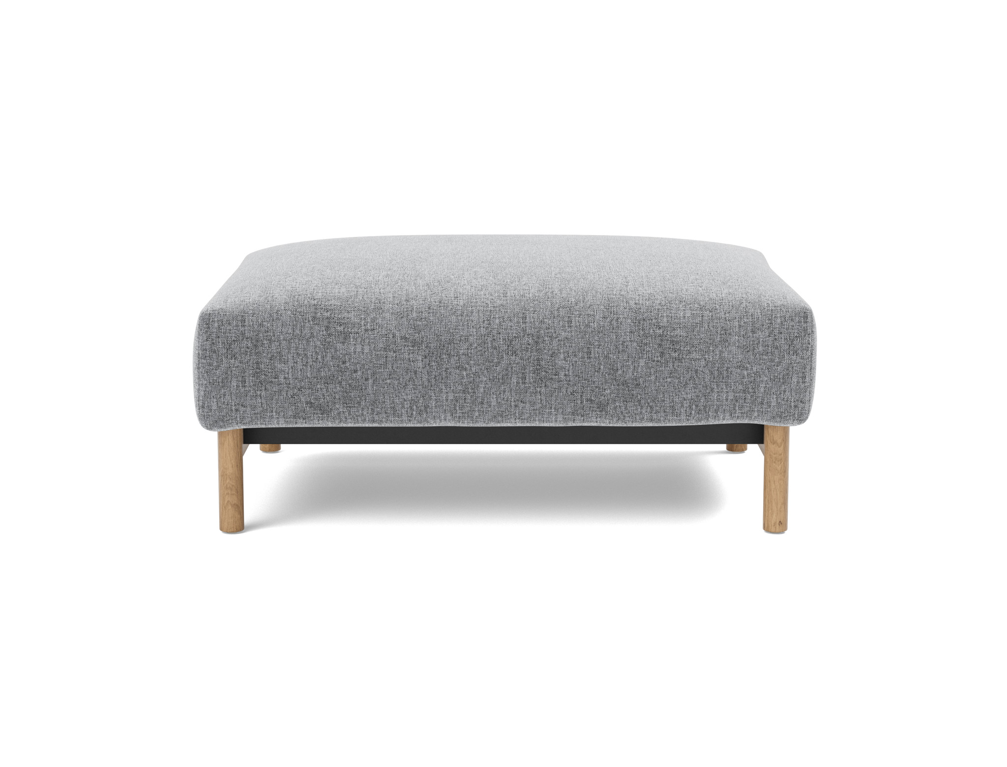Hocker Malloy Strukturierter Stoff Twist 565-Granite Beine Eiche