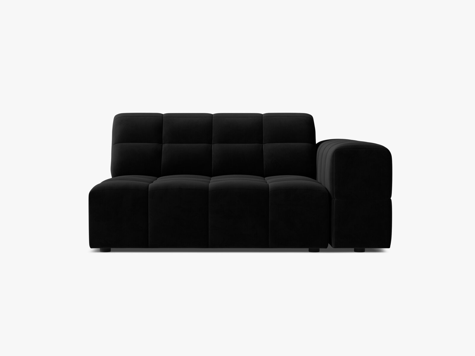 Micadoni Jennifer Sofamodul XL Rechts Samt Bluvel Schwarz