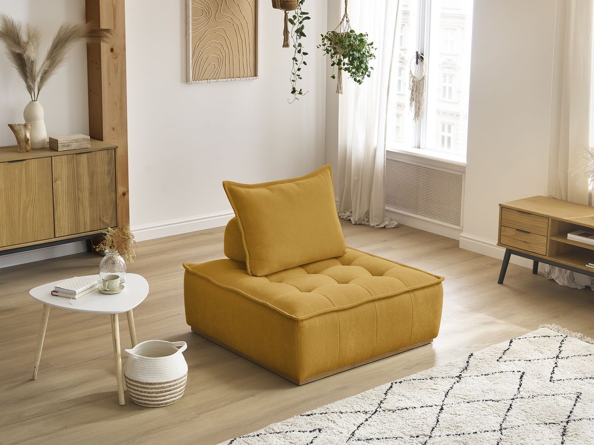 Bobochic Elisa Sofamodul 1-Sitzer Strukturstoff Gelb
