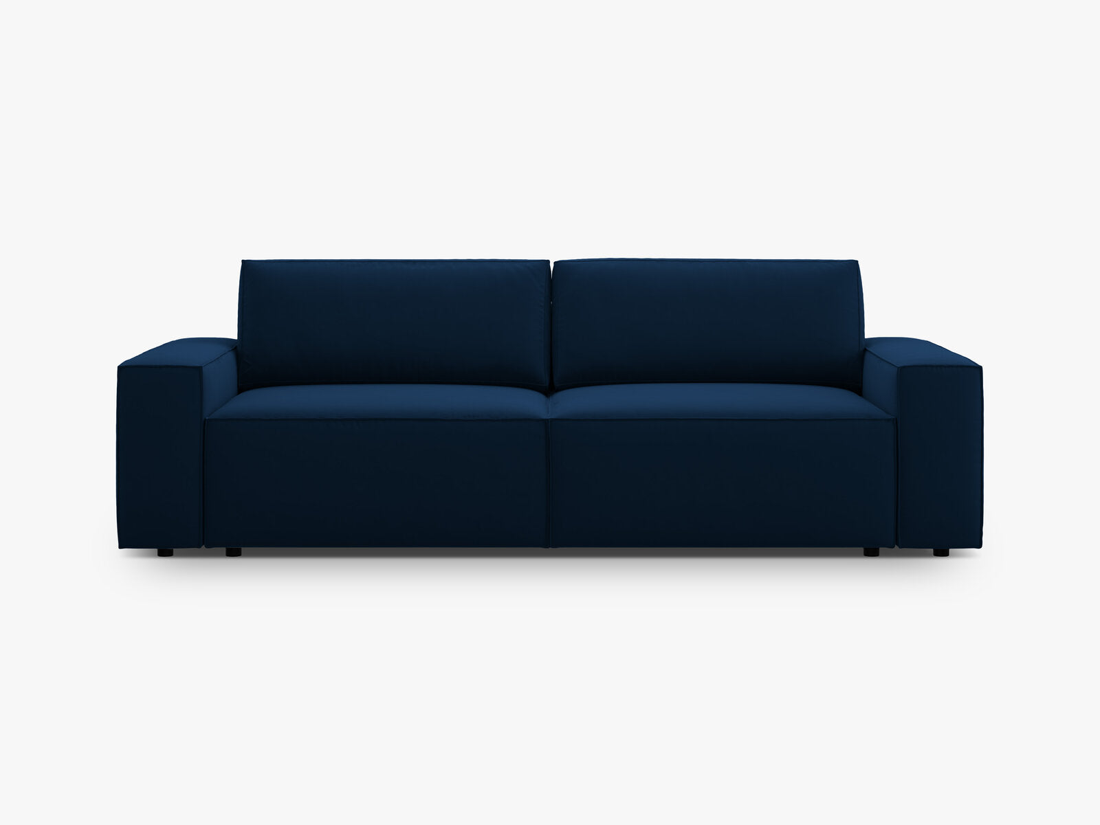 Micadoni Schlafsofa Jodie 3-Sitzer Samt Bluvel Königsblau