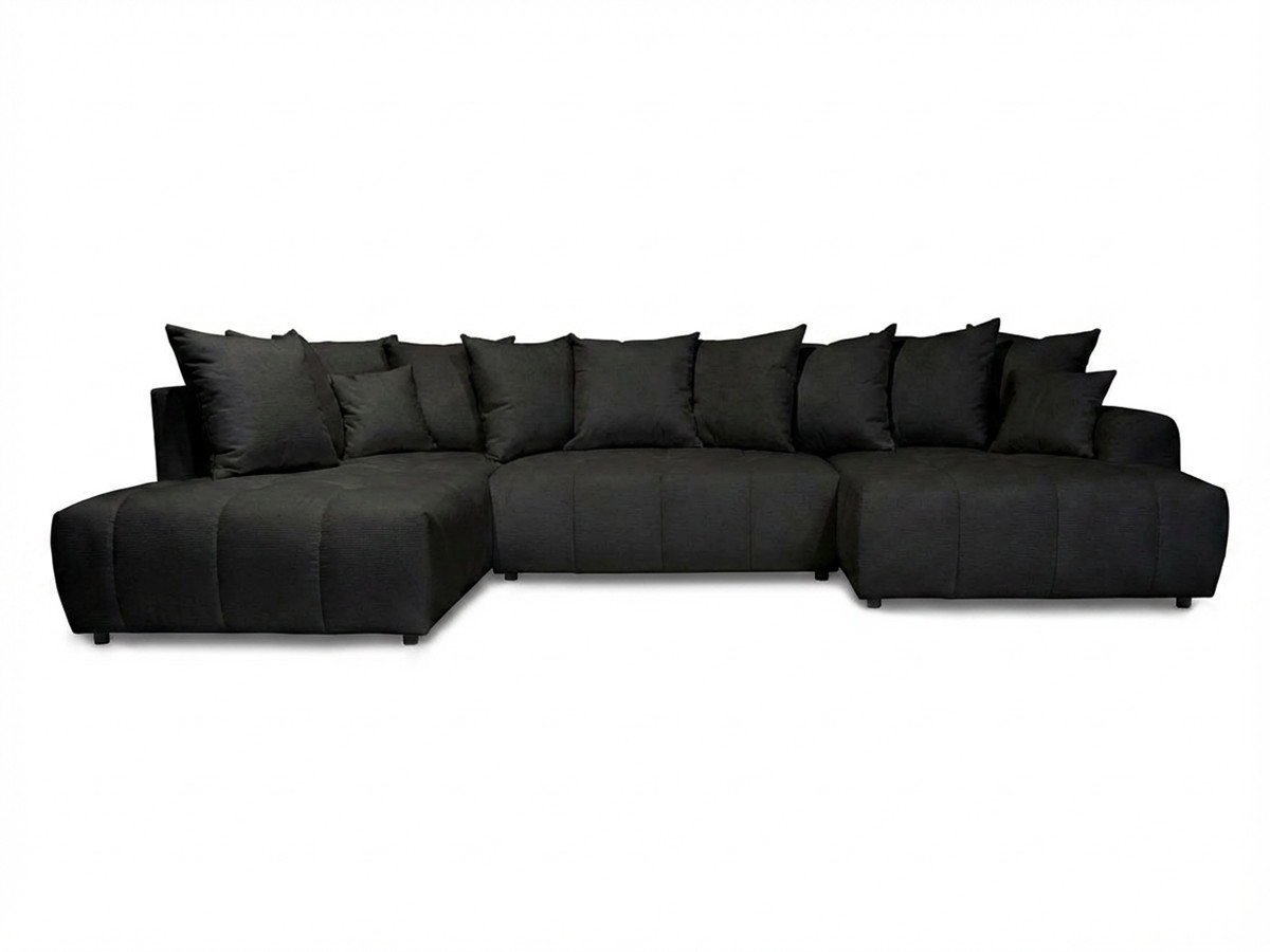 Bobochic Roxelane Wohnlandschaft Melange-Stoff Dunkelgrau Ecke rechts