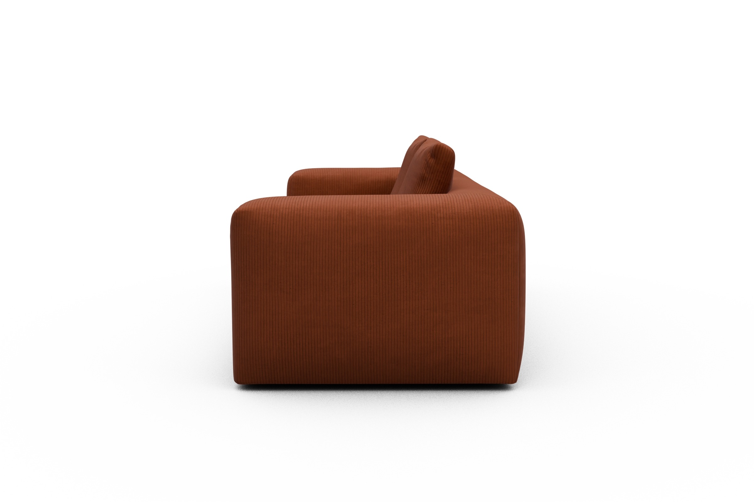 Sofa Fred 3-Sitzer Corduroy-Burnt-Orange
