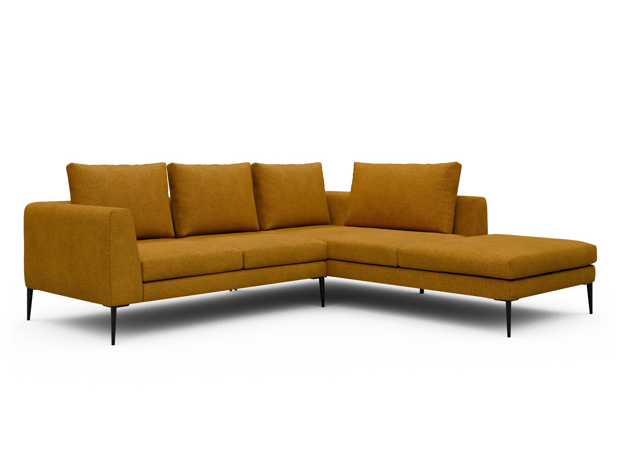 Skandi Home Ecksofa Paul Relax-Ecke rechts mit 2-Sitzer Boucle-Ochre moebelfaktor