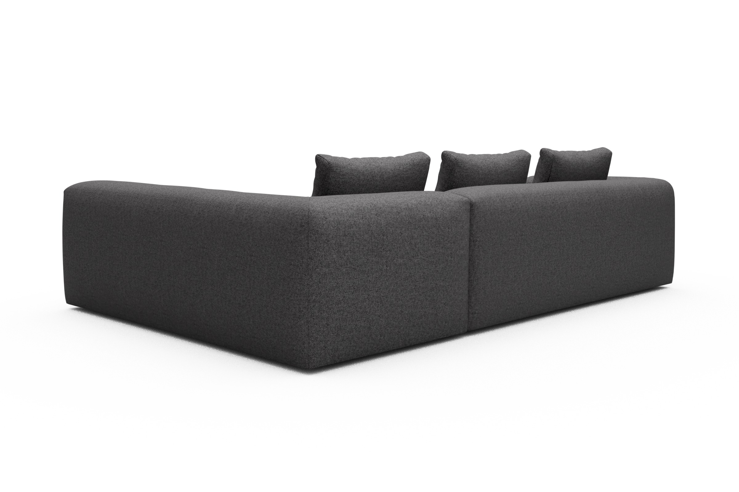 Ecksofa Fred 2x 2,5-Sitzer rechts offen Sama-Antracite