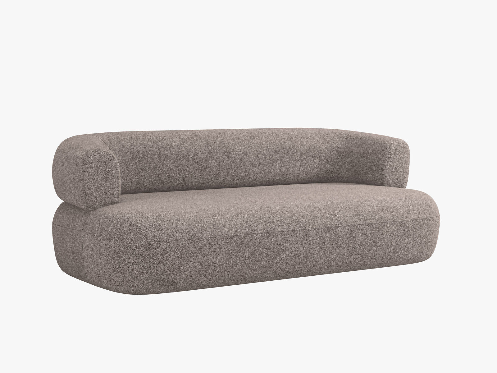Micadoni Sofa Jenny 2-Sitzer Boucle Now or Never Hellbraun