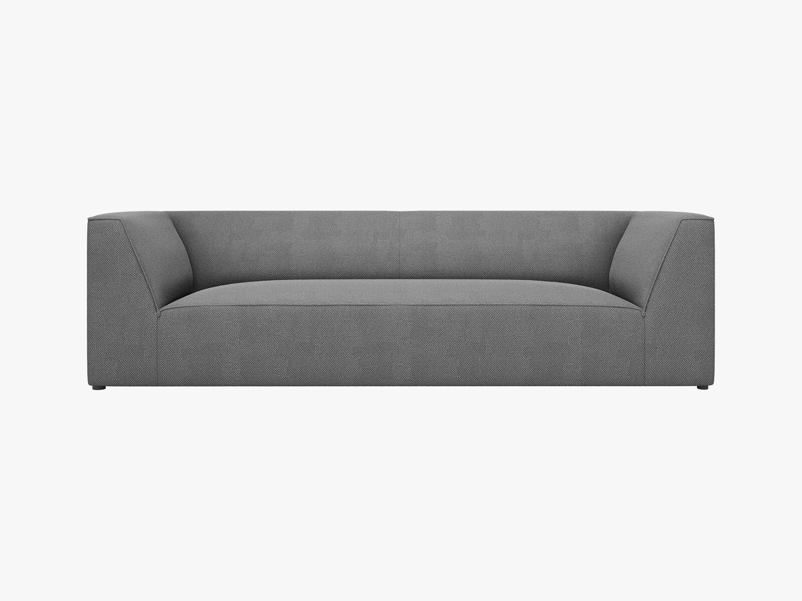 Micadoni Sofa Ruby 3-Sitzer Strukturierter Stoff Ottawa Grau