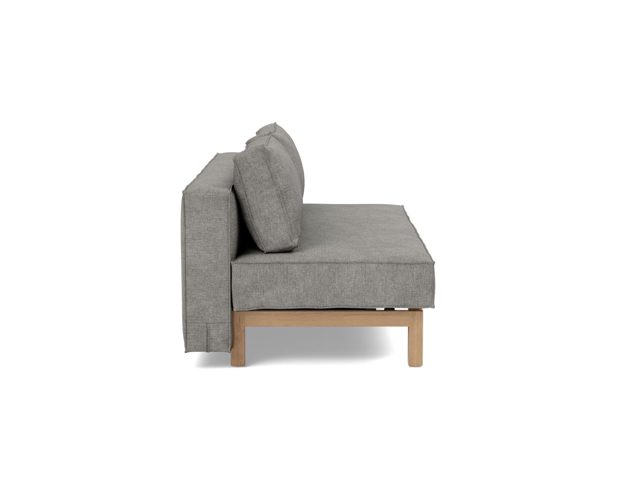 Schlafsofa Sly Flachgewebe Avella 282-Warm-Grey Beine Eiche