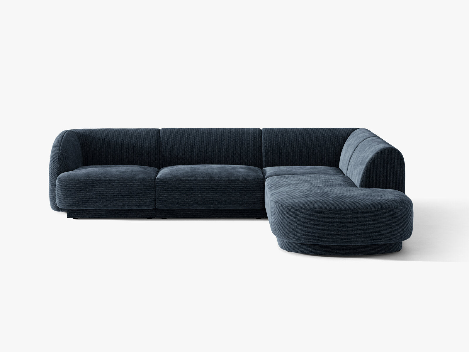 Micadoni Ecksofa Miley 6-Sitzer Rechts Chenille Haga Königsblau