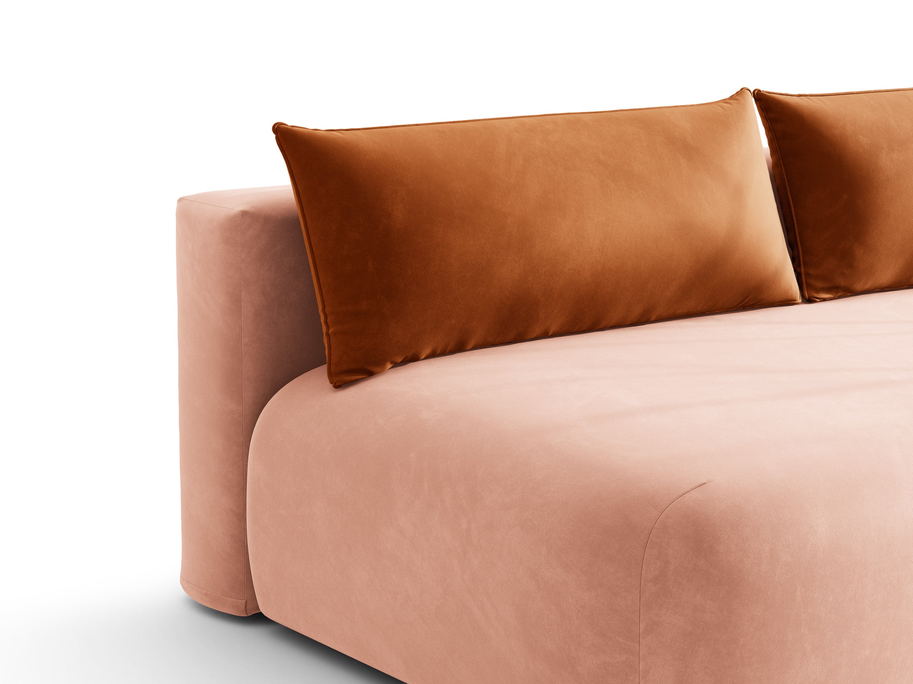 Micadoni Hena Sofa Mit Bettfunktion Und Stauraum Samt Salvador Rosa