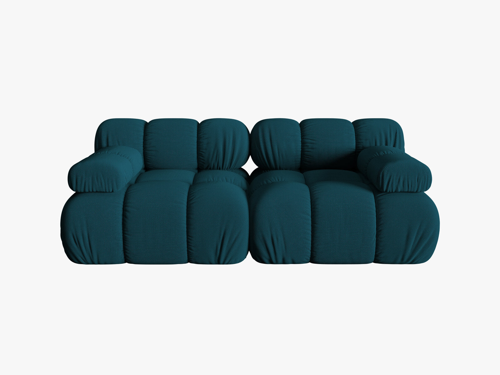 Micadoni Modulares Sofa Bellis 2-Sitzer 3D-Stoff Sonic Marineblau