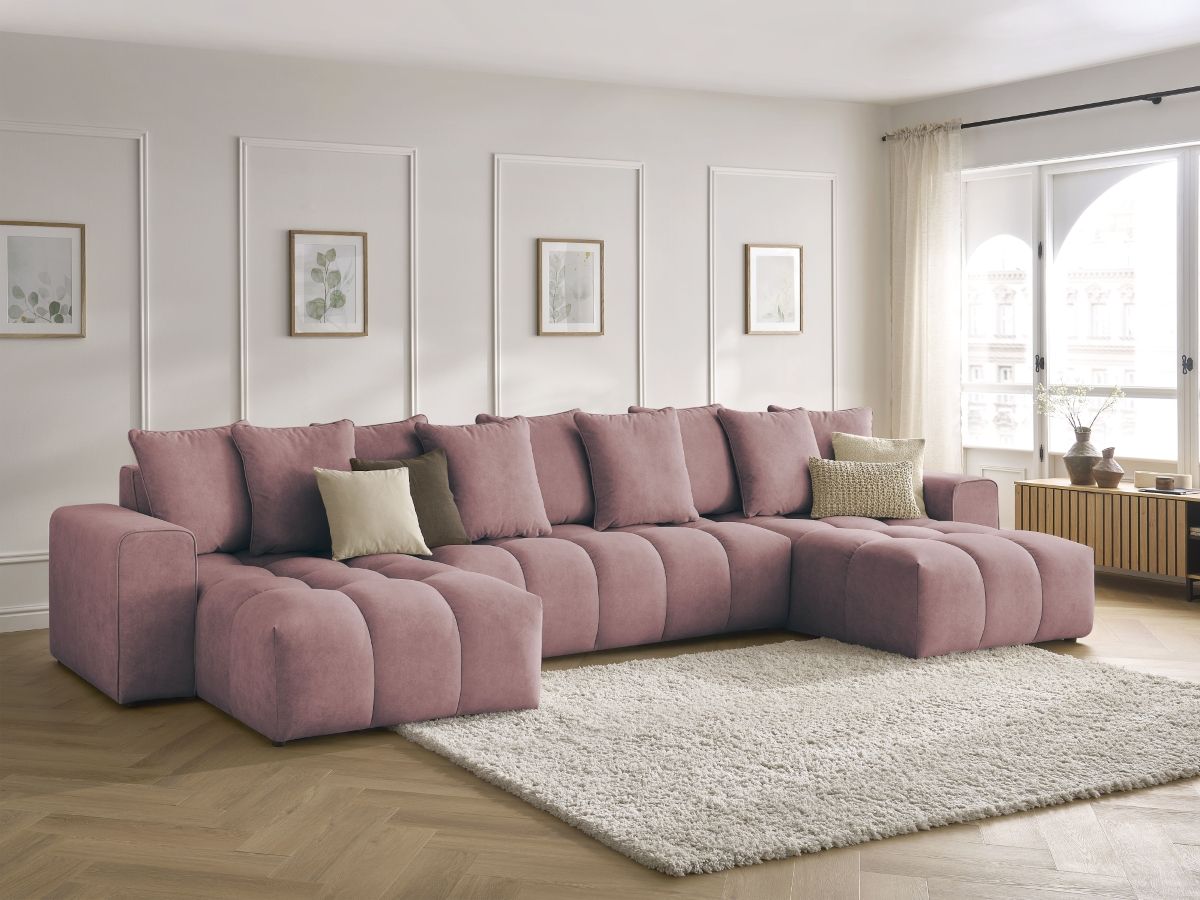 Bobochic Mont-blanc Wohnlandschaft Samt Rosa