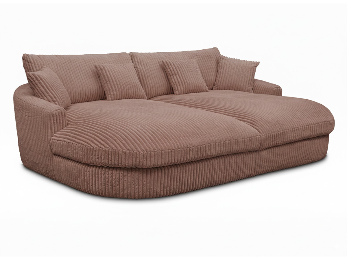 Bobochic Belem Sofa 3-Sitzer Breitcord weich Rosa
