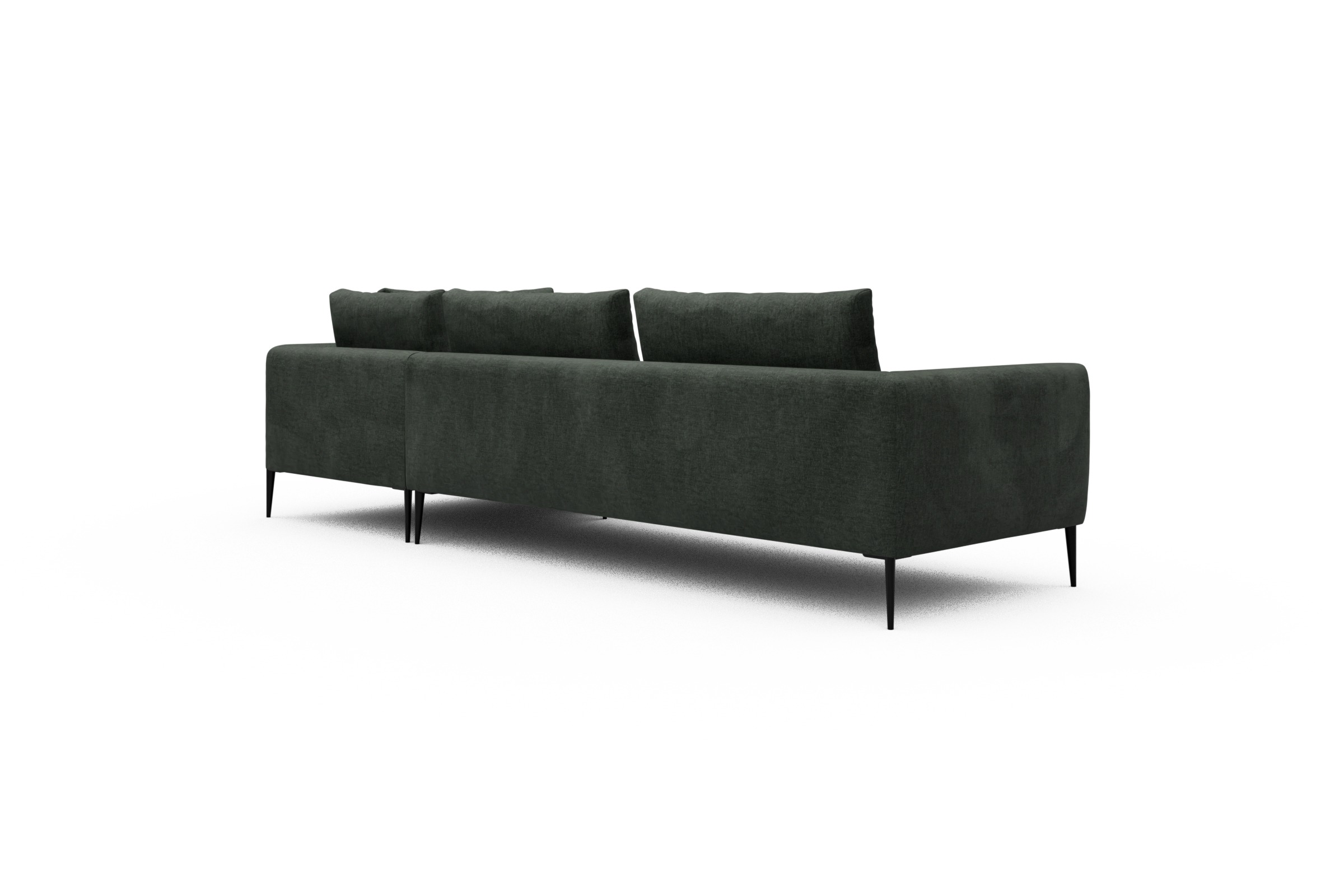 Ecksofa Paul Relax-Ecke links mit 3-Sitzer Aivi-Pine-Green