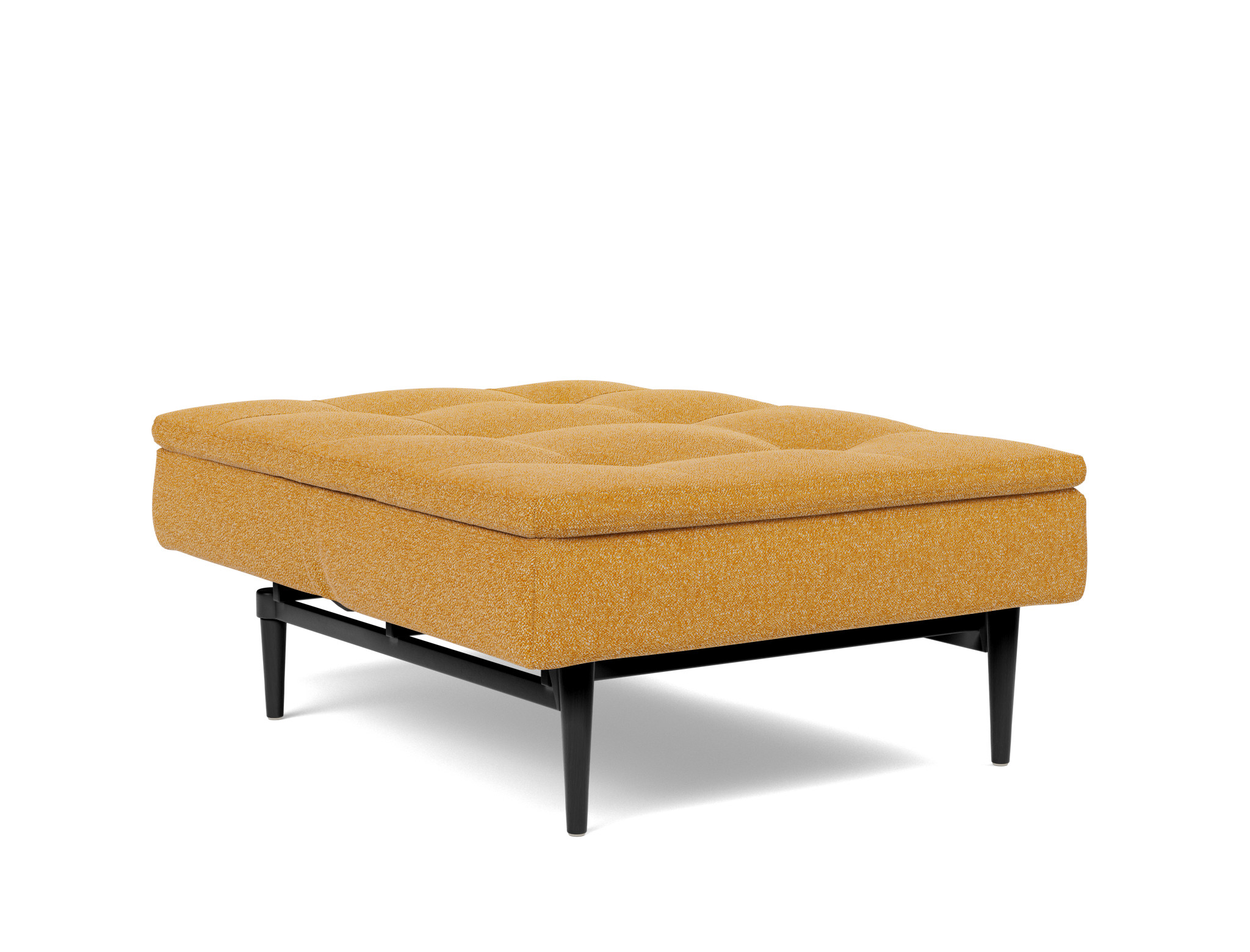 Sessel Dublexo Boucle Skandi 536-Ochre Beine Styletto Eiche schwarz