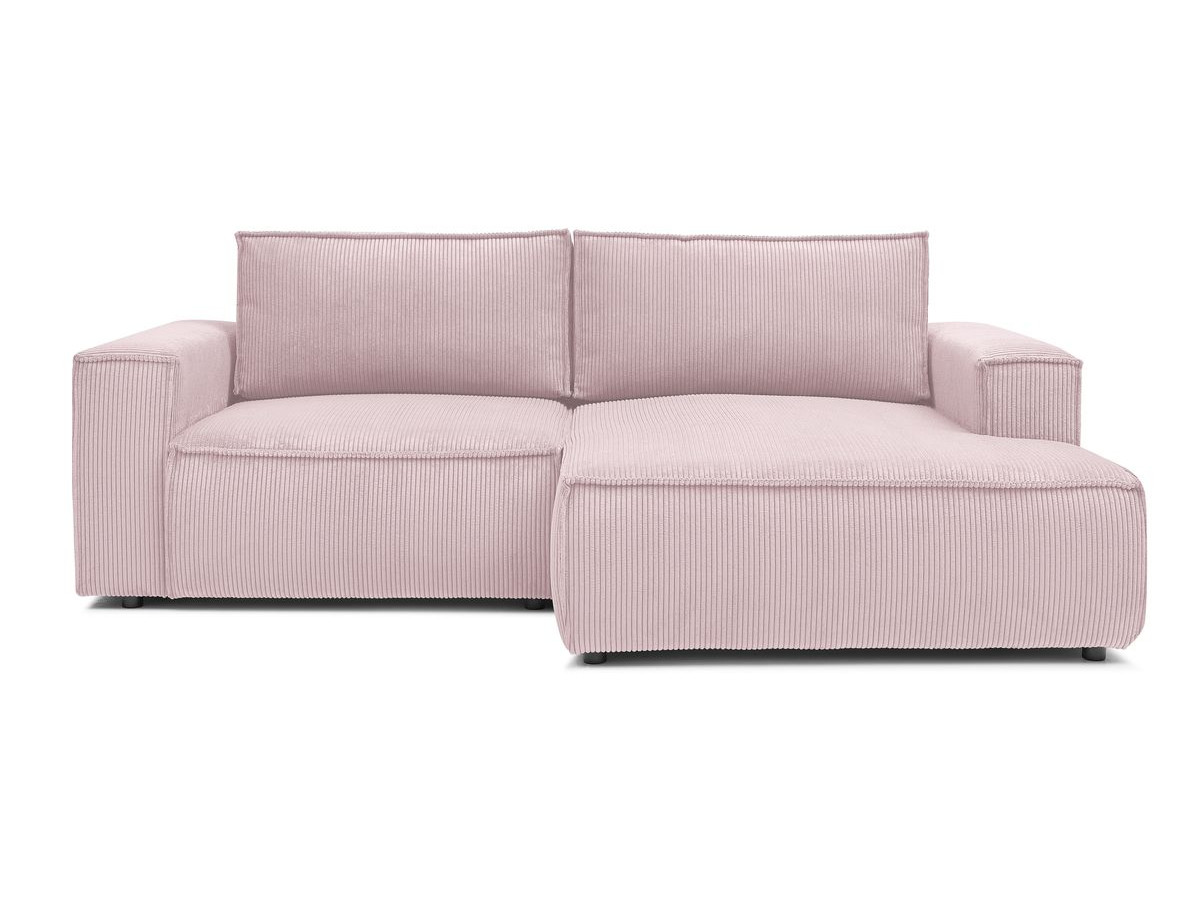 Bobochic Nihad Ecksofa Cordsamt Violett Ecke rechts