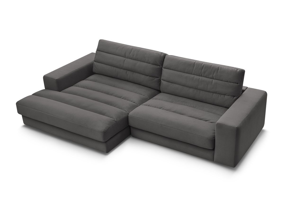 Bobochic Sierra Ecksofa Samt Schwarz Ecke links