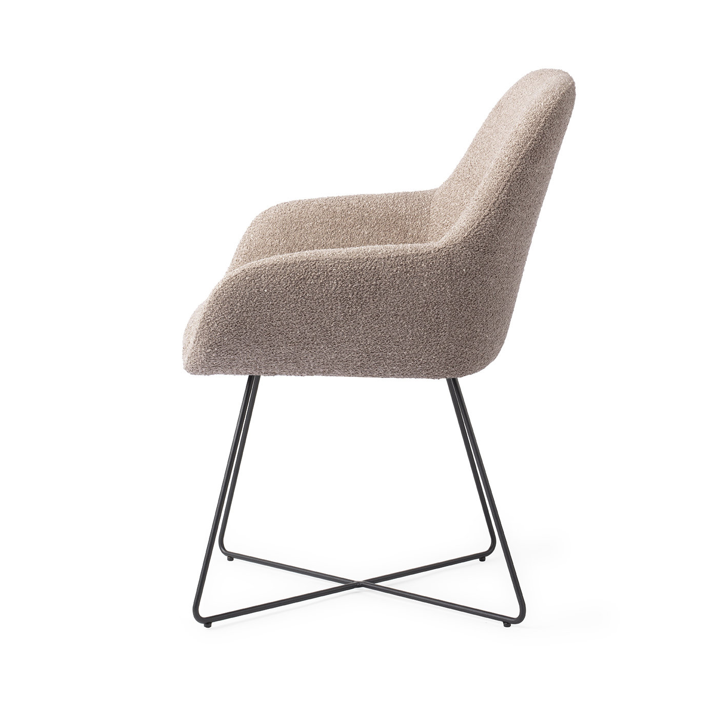 Jesper Home Esszimmerstuhl Kushi Stone Haze Cross Schwarz