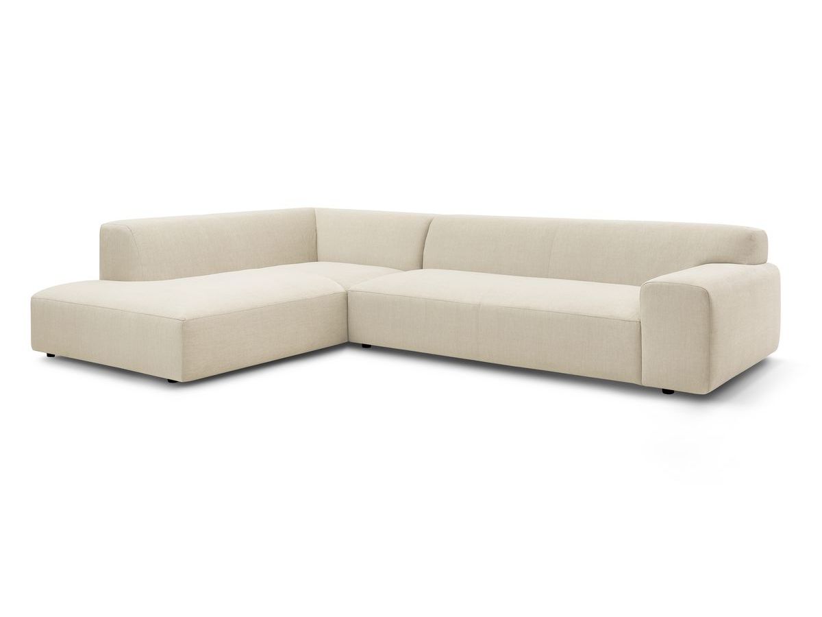 Bobochic Lavena Ecksofa 312 × 220 cm Samt Beige Ecke links
