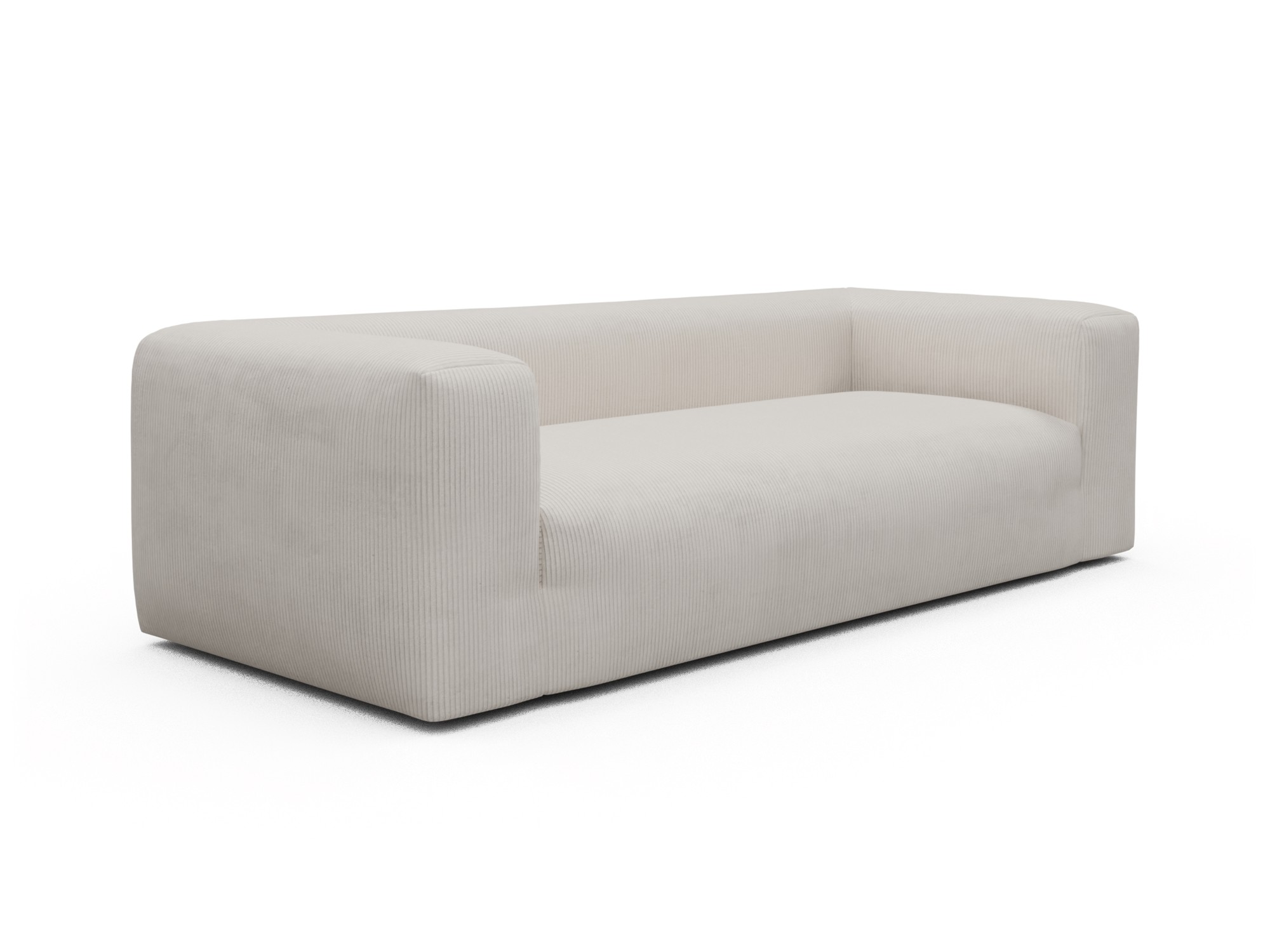Skandi Home Sofa Fred 3-Sitzer Corduroy-Ivory moebelfaktor