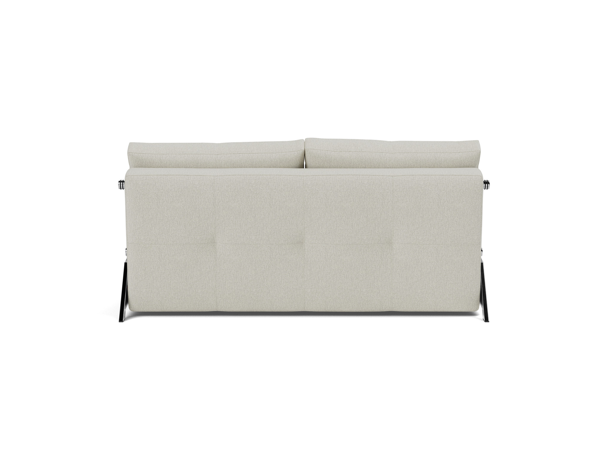 Schlafsofa Cubed 160 Flachgewebe Mixed Dance 527-Natural Beine Chrom