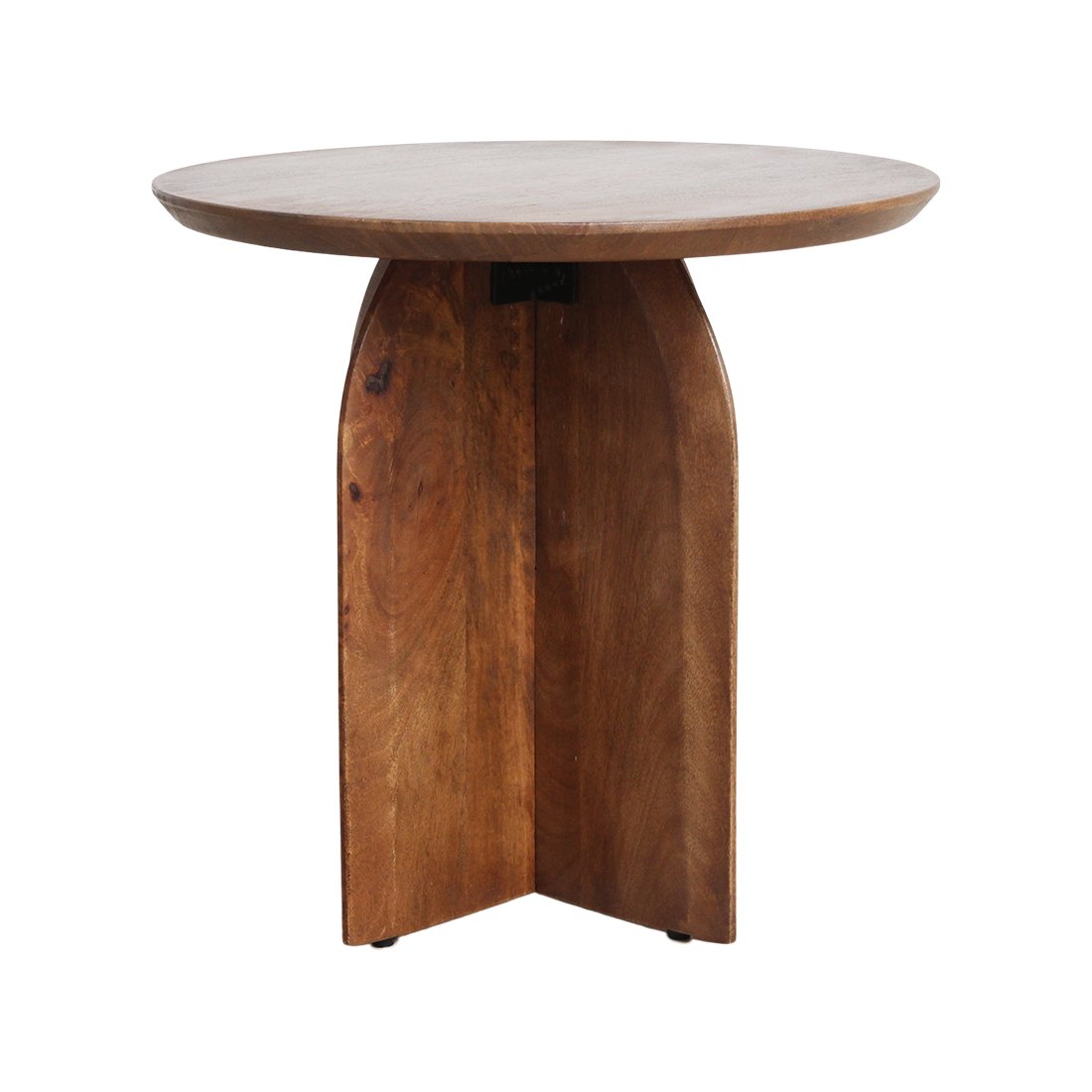 Raw Materials Bullnose Beistelltisch aus Mangoholz Cross Ø 50cm
