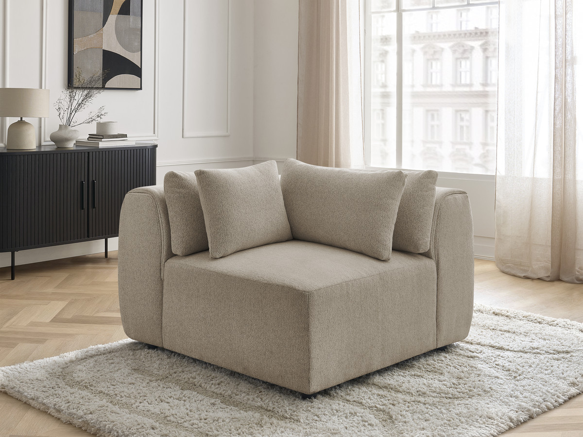 Bobochic Jana Eckmodul Melange-Stoff Taupe