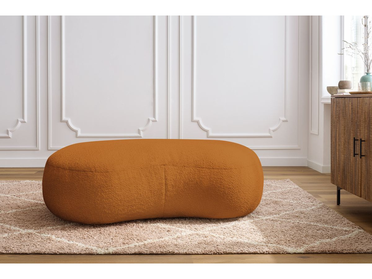 Bobochic Saint-germain Pouf Bouclé-Stoff Gelb